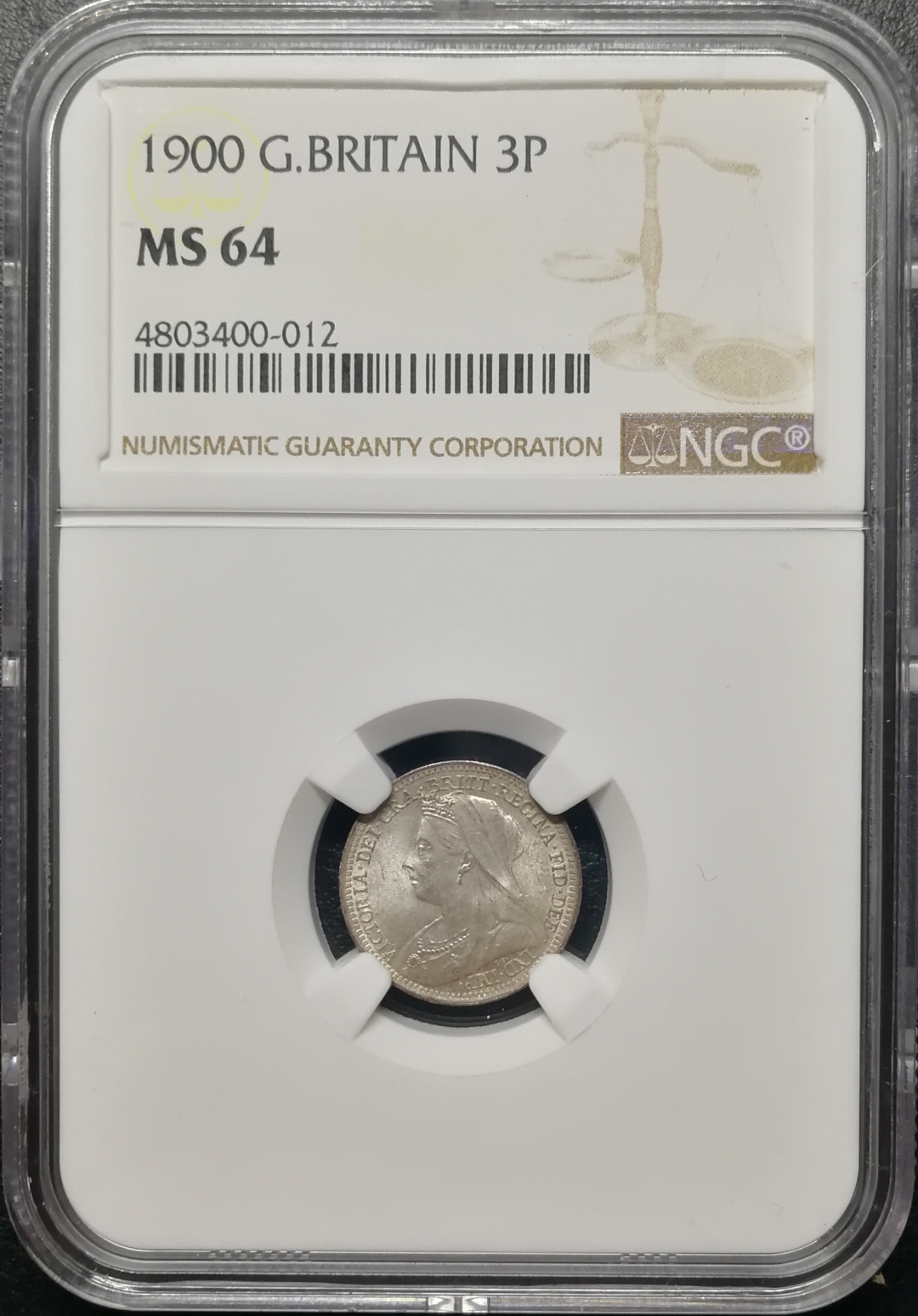 凡希社世界钱币微拍第七十六期 1900老维3便士NGC-MS64