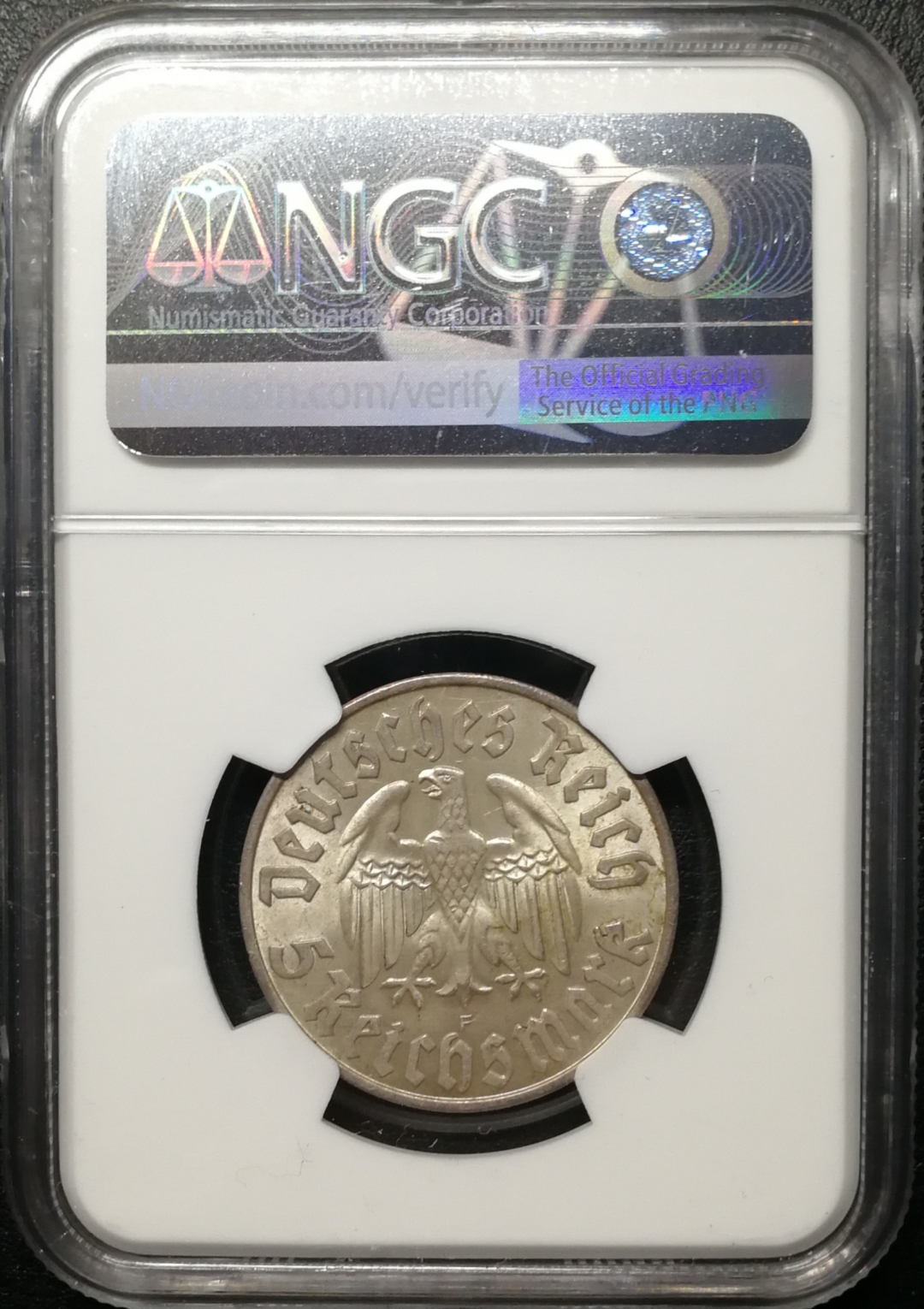 凡希社世界钱币微拍第七十六期 1933路德5马克NGC-MS63