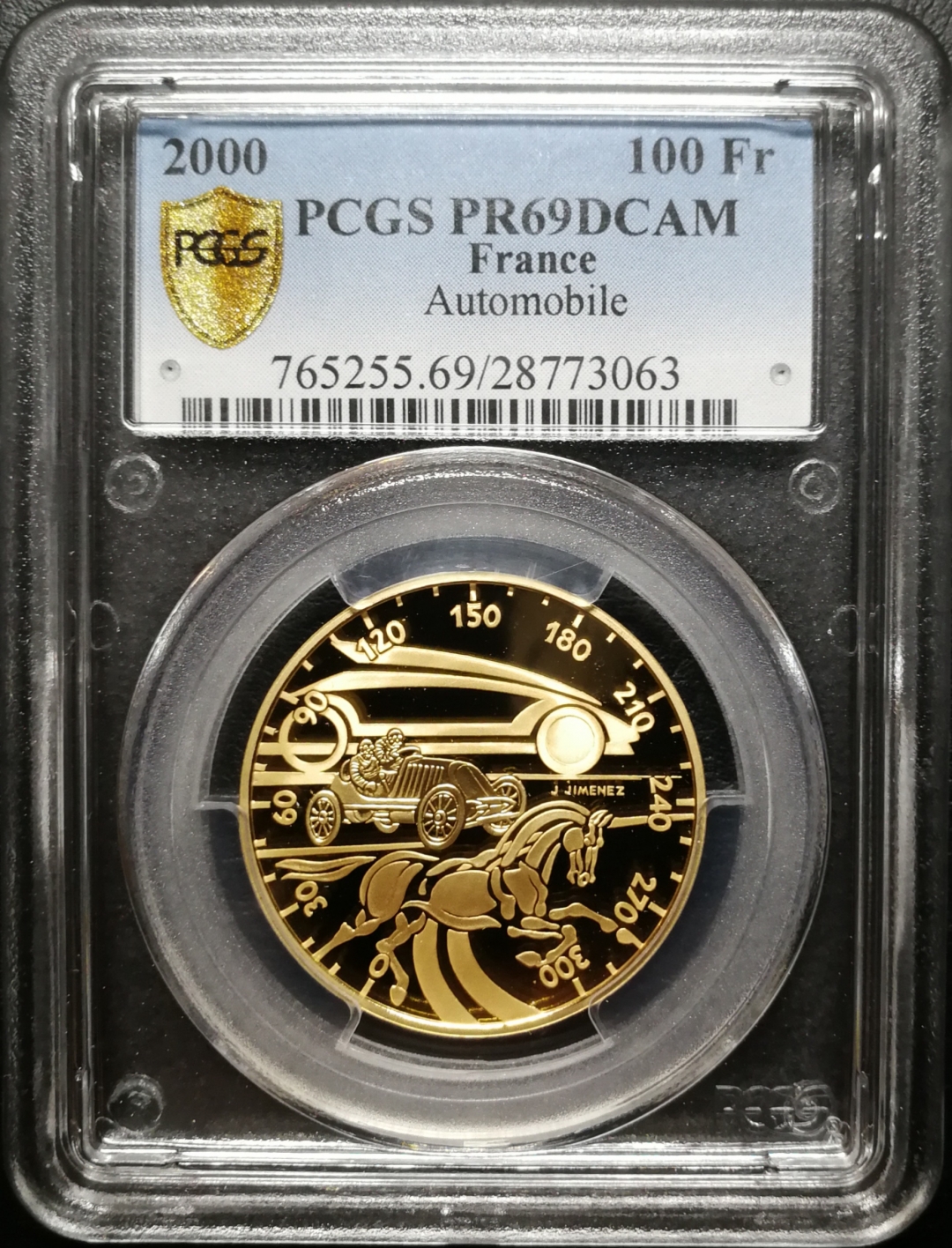 凡希社世界钱币微拍第七十六期 2000法国千禧年100法郎金币PCGS-PF69DCAM