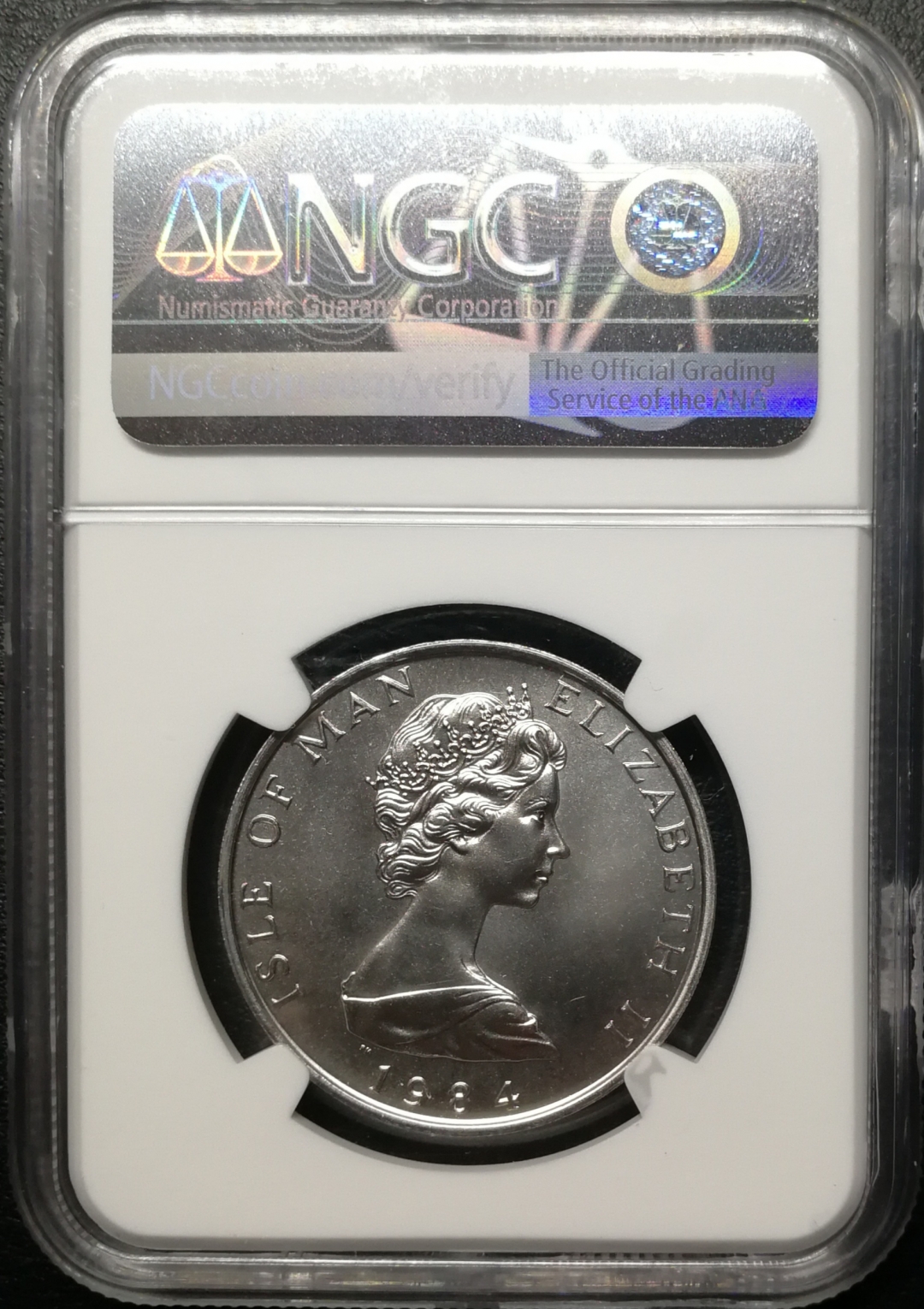 凡希社世界钱币微拍第七十六期 1984马恩岛维尔京帆船NOBLE白金一盎司NGC-MS68