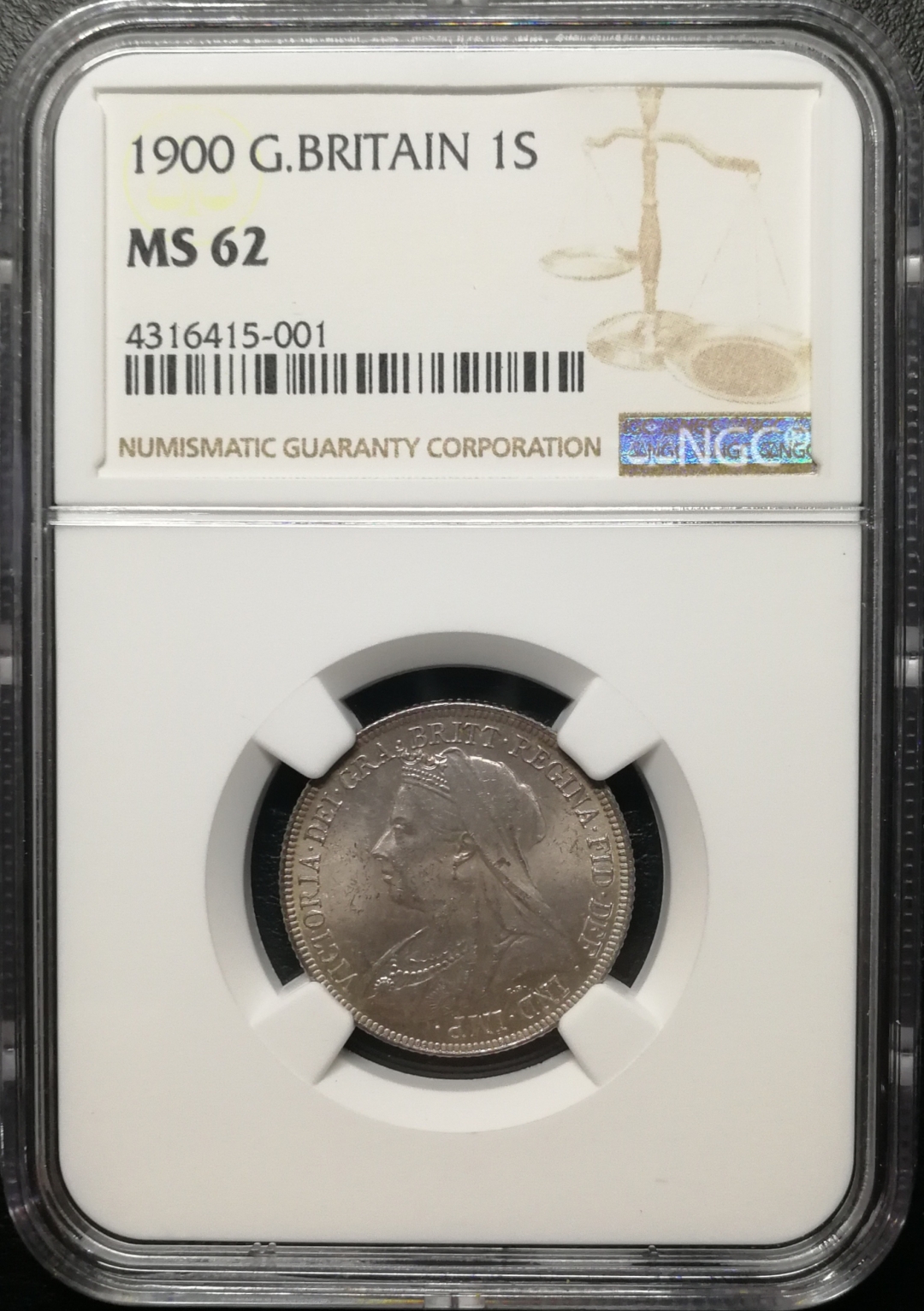 凡希社世界钱币微拍第七十六期 1900老维先令NGC-MS62