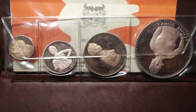 凡希社世界钱币微拍第七十六期 - 1970达荷美土著文化四枚PS完美品相