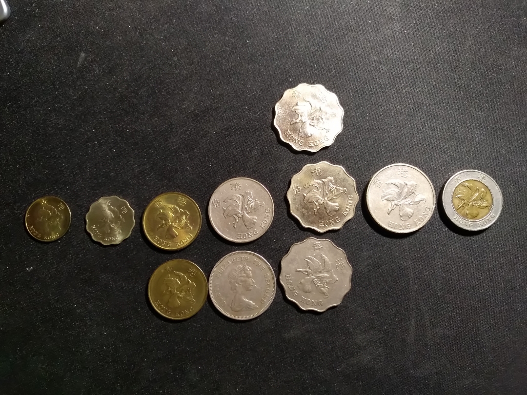 【鲸贝乐淘】第张号拍卖 【硬币】香港流通硬币一套多，流通品