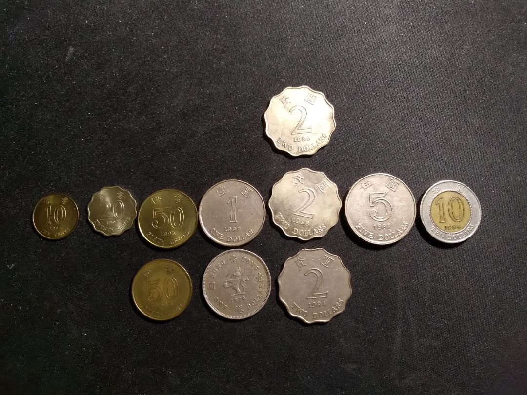 【鲸贝乐淘】第张号拍卖 【硬币】香港流通硬币一套多，流通品