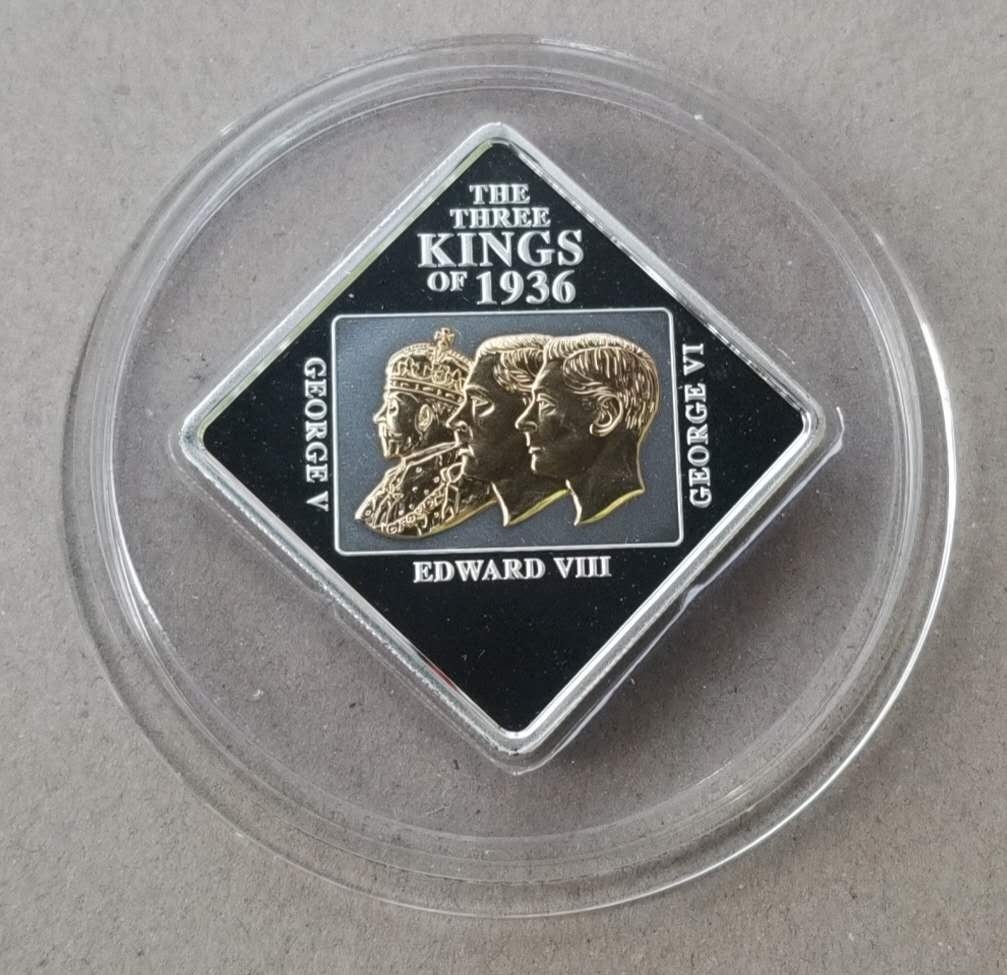 【随心拍】现代金银币拍卖第七期 纽埃“1936英国三王之年“镀金方形银币