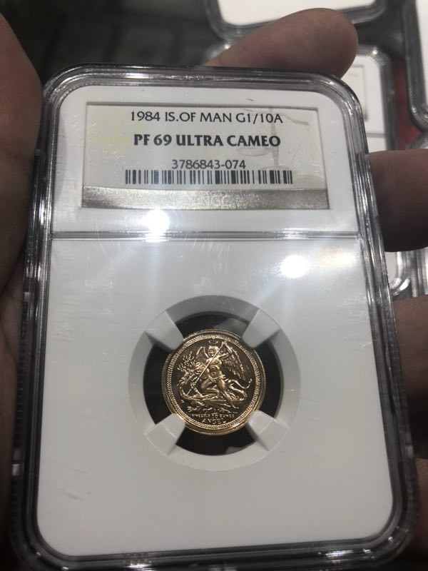 【随心拍】现代金银币拍卖第八期 1/10盎司金币马恩岛天使战龙图
