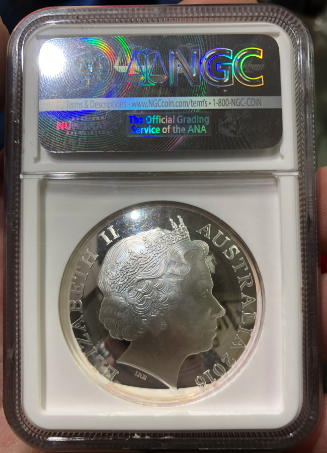 【随心拍】现代金银币拍卖第八期 NGC69分获奖币 澳大利亚2016年北天星空仙后座曲面彩色银币