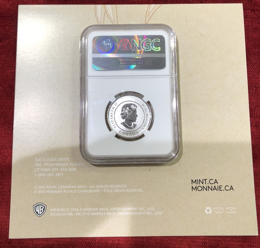 【随心拍】现代金银币拍卖第八期 NGC69分加拿大2015 20FOR20 兔八哥