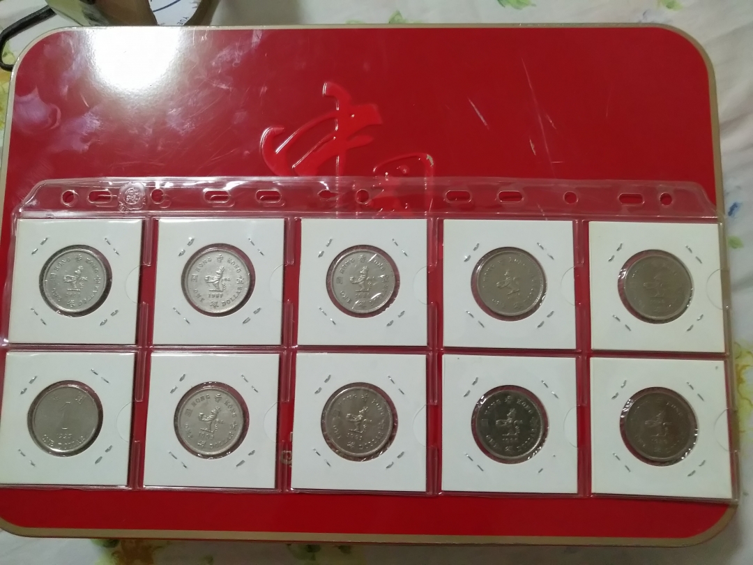 【鲸贝乐淘】第来号拍卖 【港币】回归前历年1元老港币，流通精美品