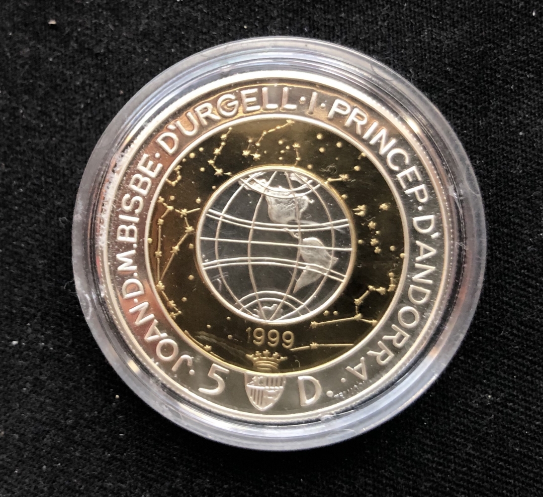 安道尔】安道尔1999年2000年千禧年三层镶嵌地图银币【获奖币】 - 币观天下- 币观天下- 麦稀奇