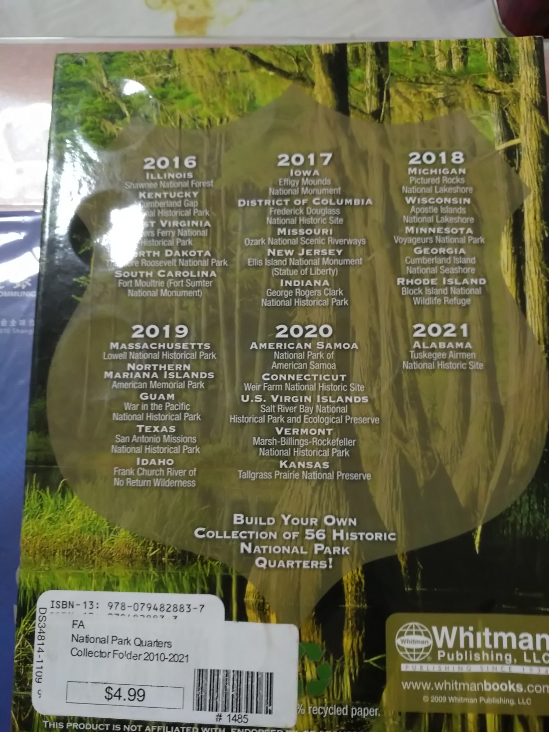 【鲸贝乐淘】第来号拍卖 【硬币册】美国国家公园币空册，带两枚币