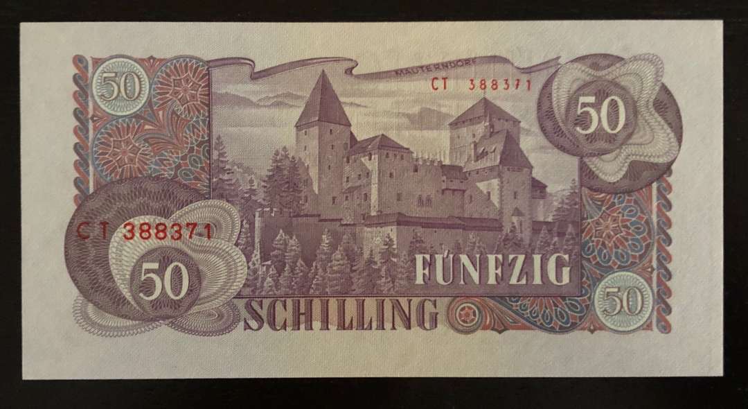 收藏联盟第七十八期拍卖 奥地利1962年50先令 UNC-