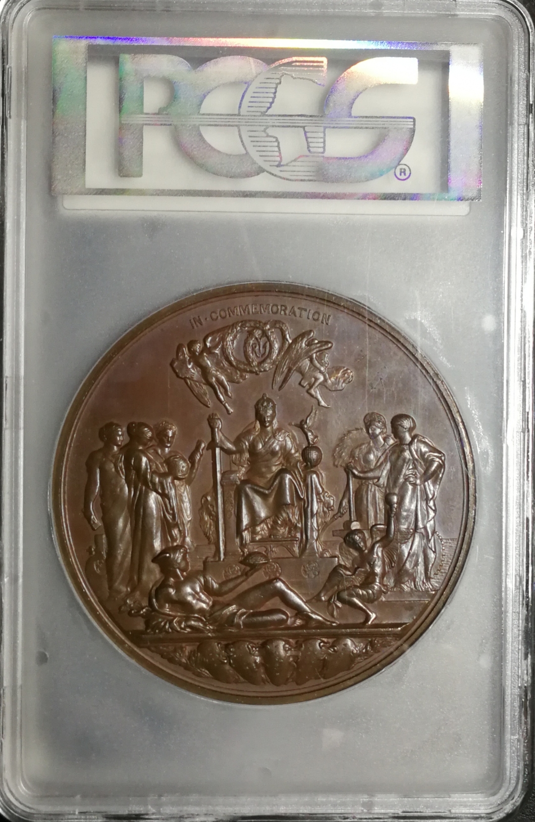 凡希社世界钱币微拍第七十八期 稀!1887维多利亚加冕大型铜章PCGS-SP62