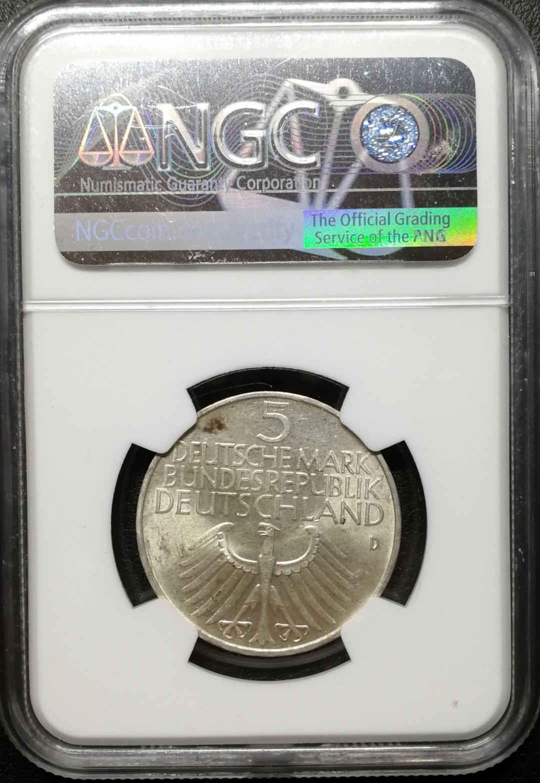 凡希社世界钱币微拍第七十八期 1952联邦德国纽伦堡博物馆5马克NGC-MS63