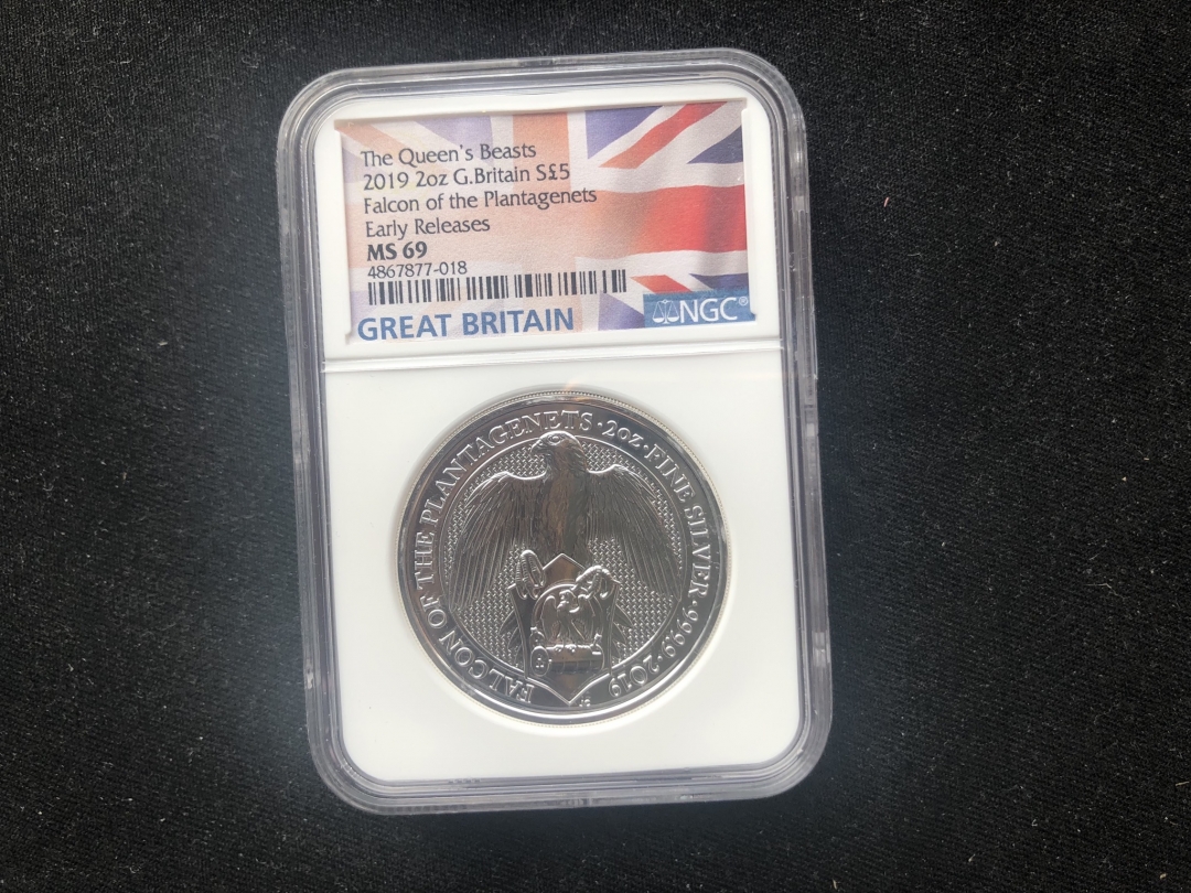 【随心拍】现代金银币拍卖第十期 英国神兽系列金雀花王朝ngc69