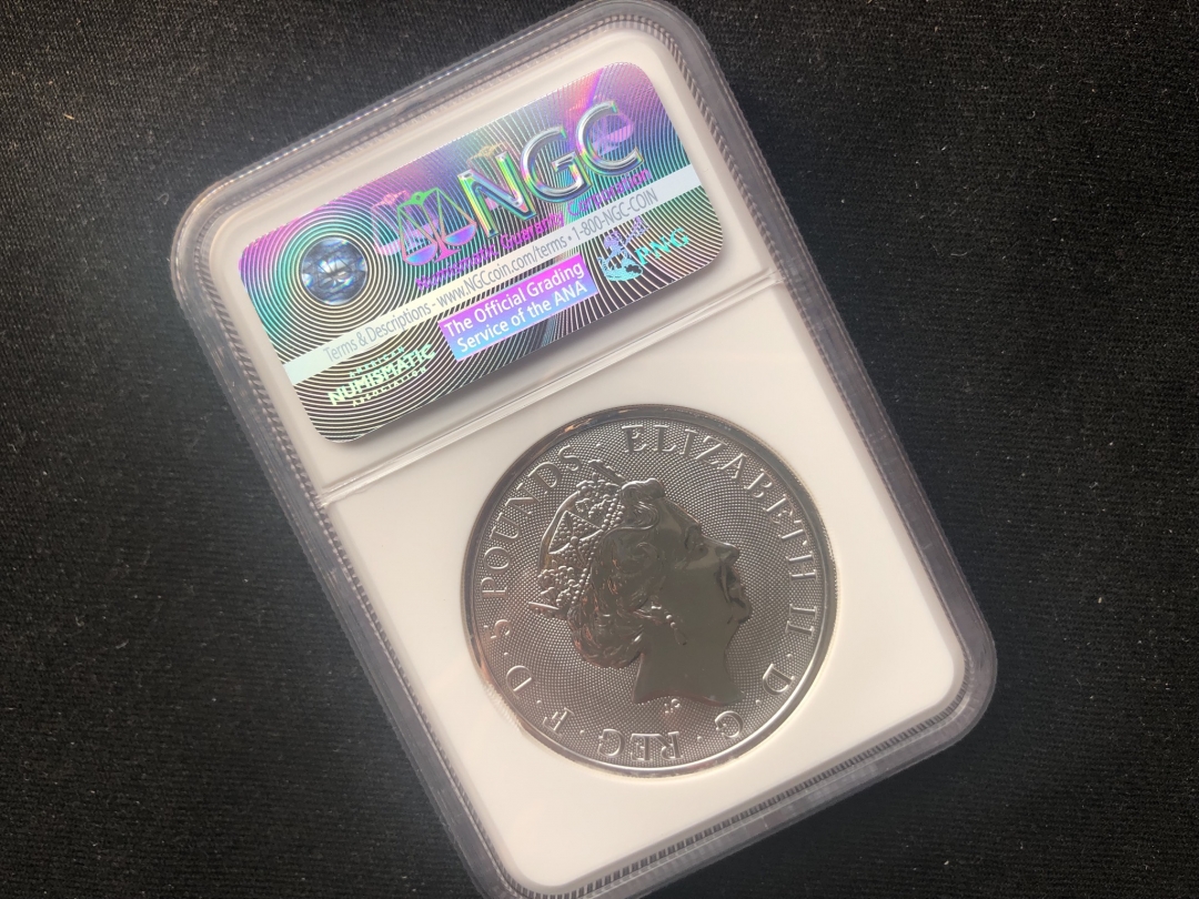 【随心拍】现代金银币拍卖第十期 英国神兽系列独角兽ngc69