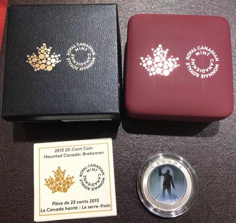 【随心拍】现代金银币拍卖第十期 加拿大2015年幽灵司机动态彩色币 （是精装带盒带证书版，不是卡册简装版）