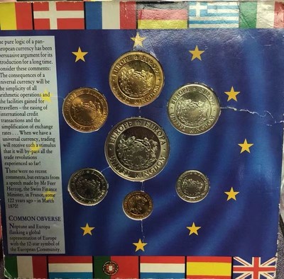 【随心拍】现代金银币拍卖第十期 - 英国1992年埃居铜镍币一套，著名三女神图案