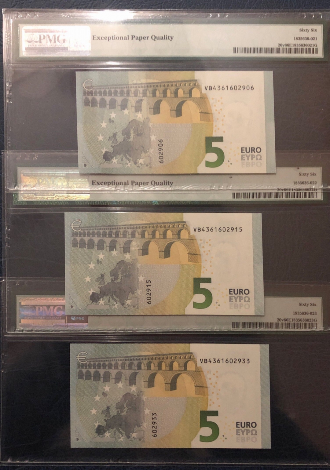 收藏联盟第七十九期拍卖 2013年5欧元（西班牙）三枚PMG66E 