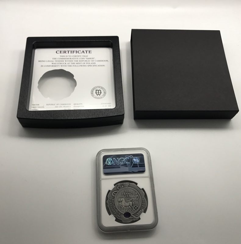 【随心拍】现代金银币拍卖第十期 2019喀麦隆希腊双面神【ngc70】