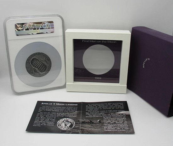 【随心拍】现代金银币拍卖第十期 2019喀麦隆3oz登月【ngc70】