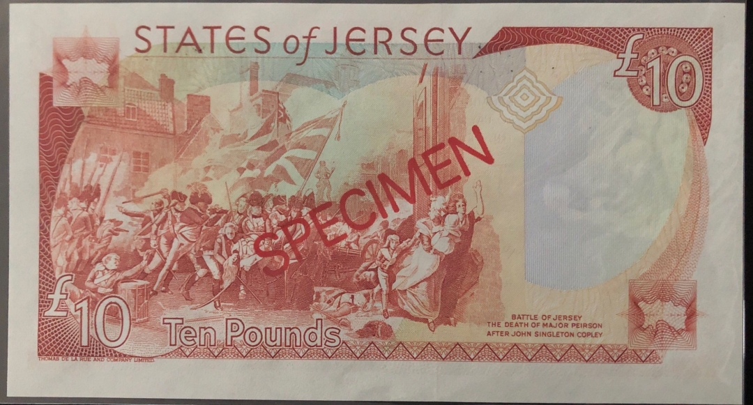 收藏联盟第七十九期拍卖 泽西10镑 样钞 UNC