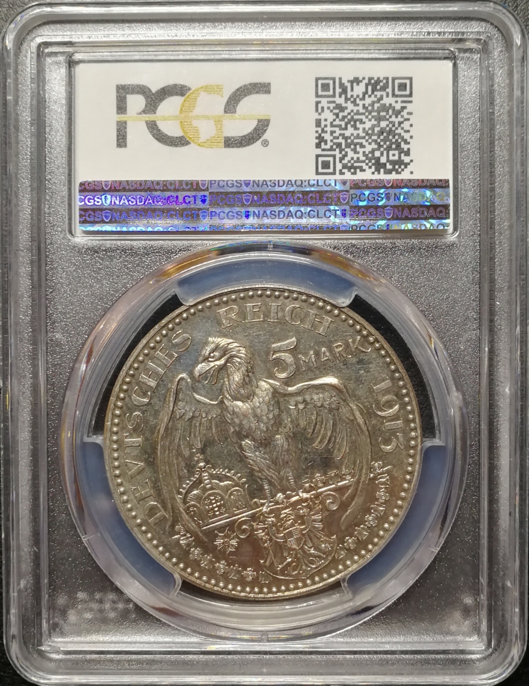 凡希社世界钱币微拍第七十九期 1913巴伐利亚5马克银样PCGS-PF63