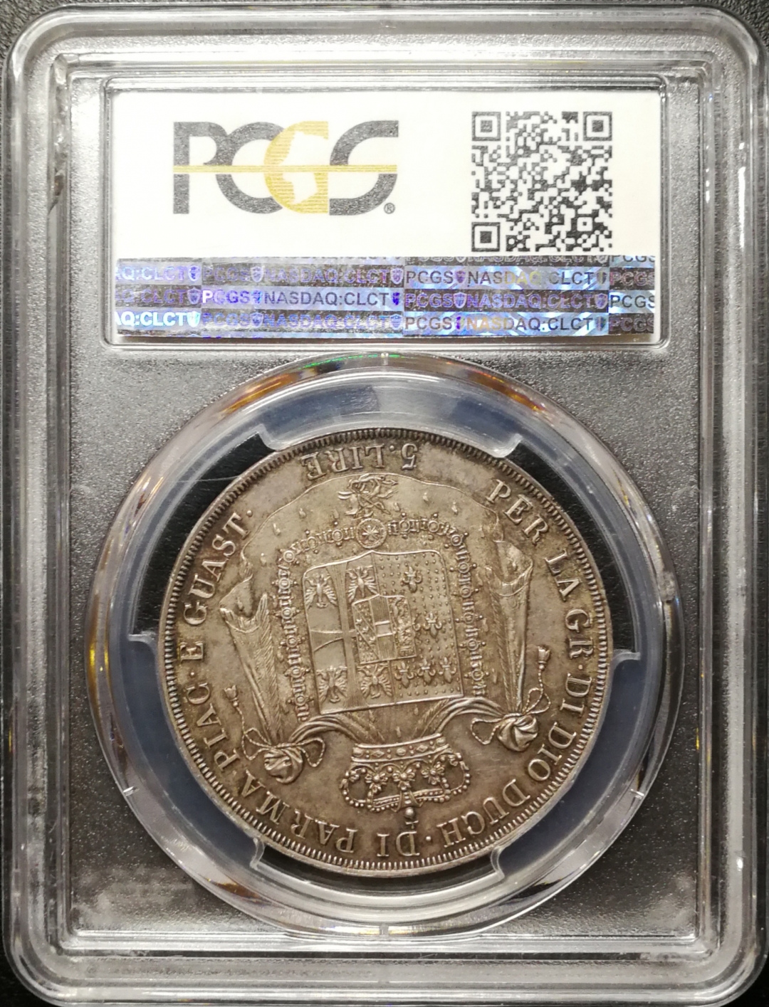 凡希社世界钱币微拍第七十九期 稀!1815帕尔马玛利亚路易吉亚5里拉大银PCGS-MS62