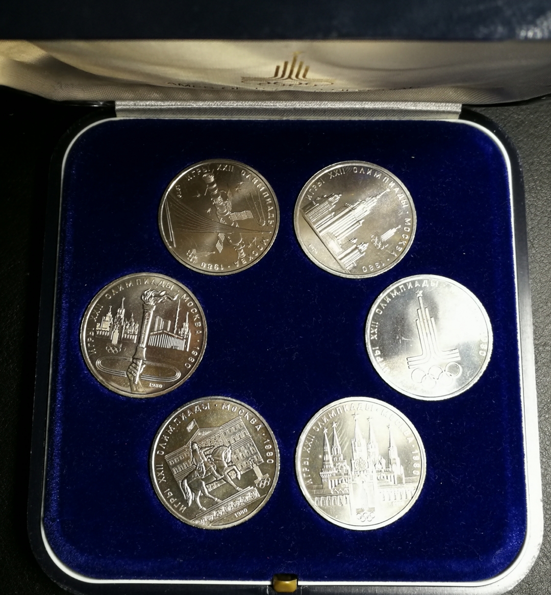 凡希社世界钱币微拍第七十九期 1991苏联奥运六枚蓝盒