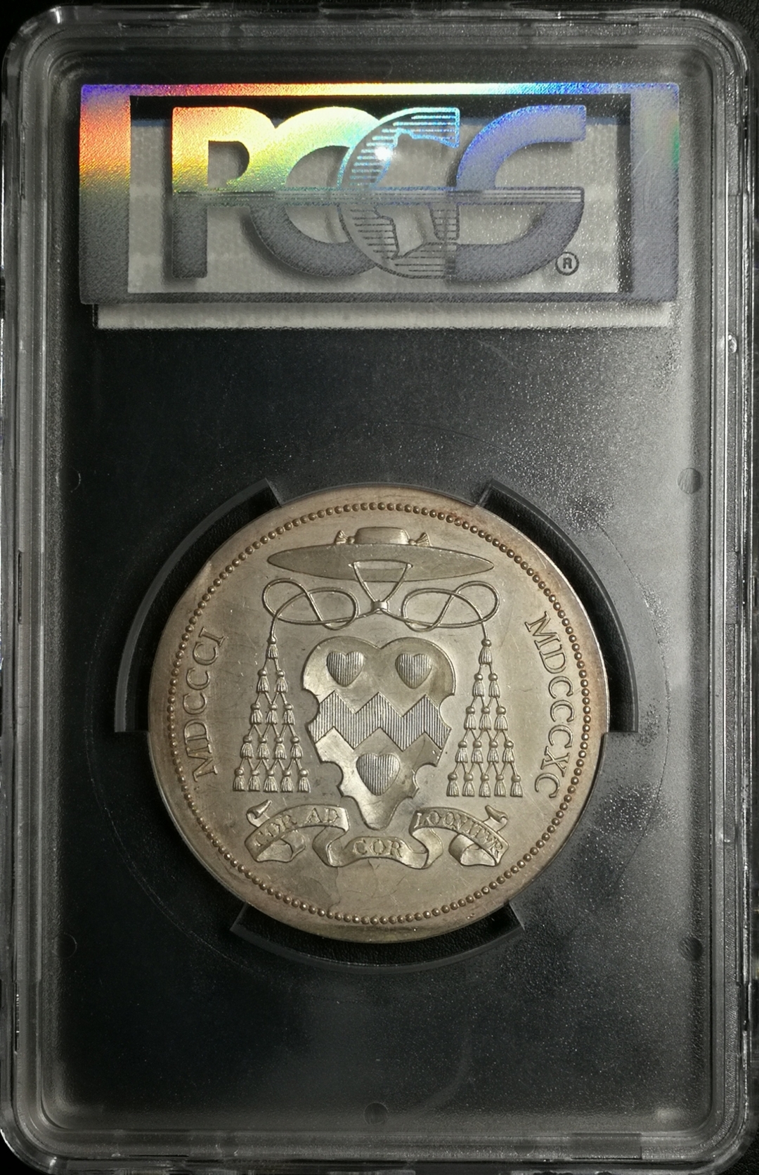 凡希社世界钱币微拍第七十九期 1890英国纽曼主教大银章直径58mm PCGS-SP62