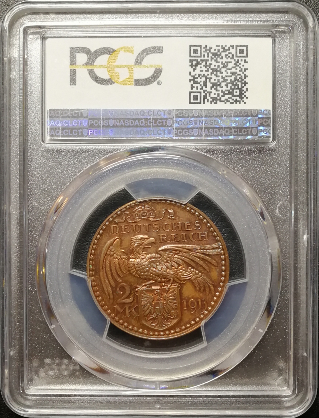 凡希社世界钱币微拍第七十九期 1913巴伐利亚2马克银币铜样PCGS-PF64
