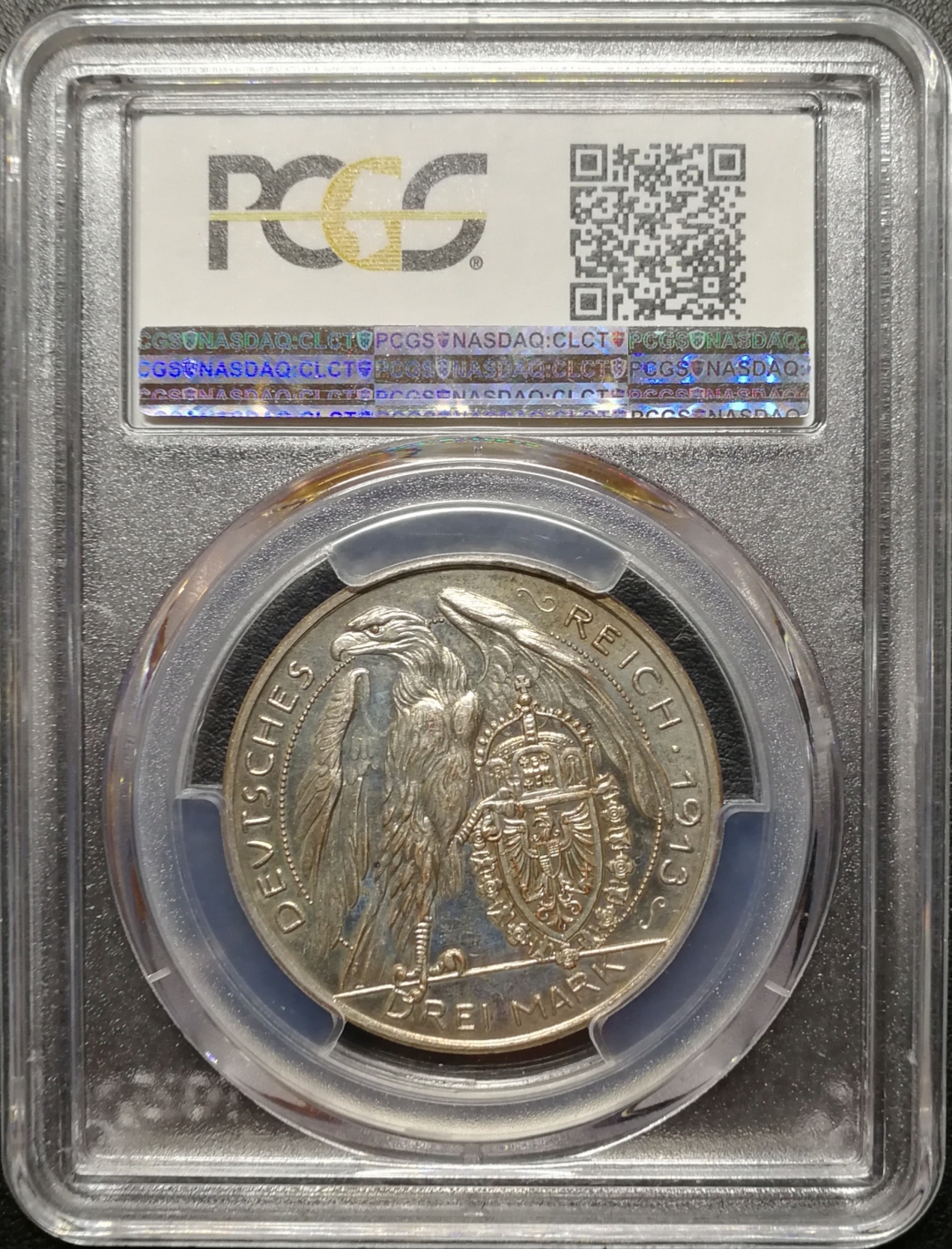 凡希社世界钱币微拍第七十九期 1913巴伐利亚3马克银样PCGS-PF62