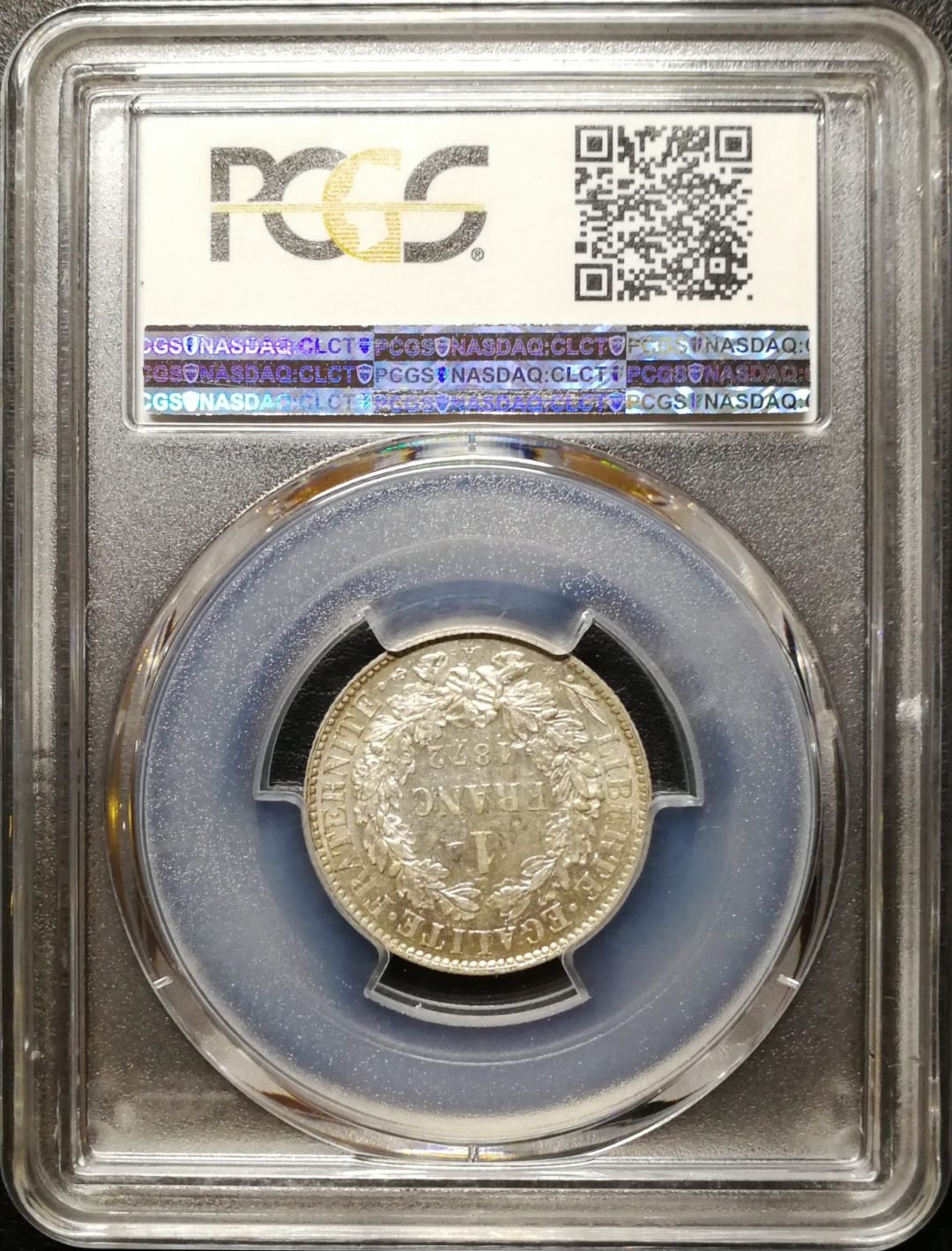 凡希社世界钱币微拍第七十九期 1872法兰西法郎PCGS-MS62