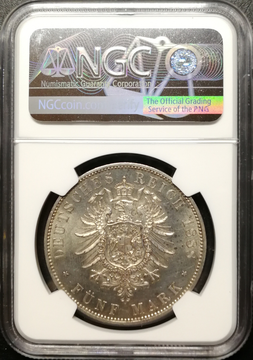 凡希社世界钱币微拍第七十九期 1888普鲁士5马克NGC-MS62