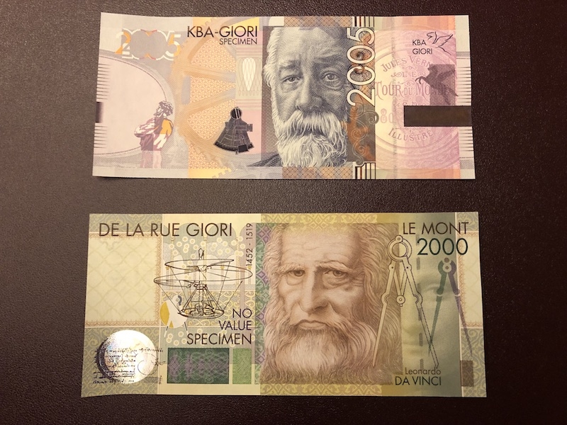 收藏联盟第八十期拍卖 德拉罗 KBA测试钞 维尔纳2005 达芬奇2000