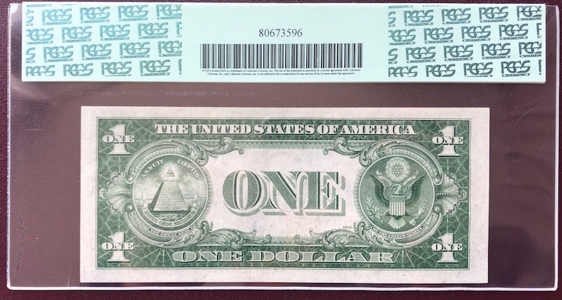 收藏联盟第八十期拍卖 美国1935A 1美元银元券 PCGS65PPQ S/N:W37671197C