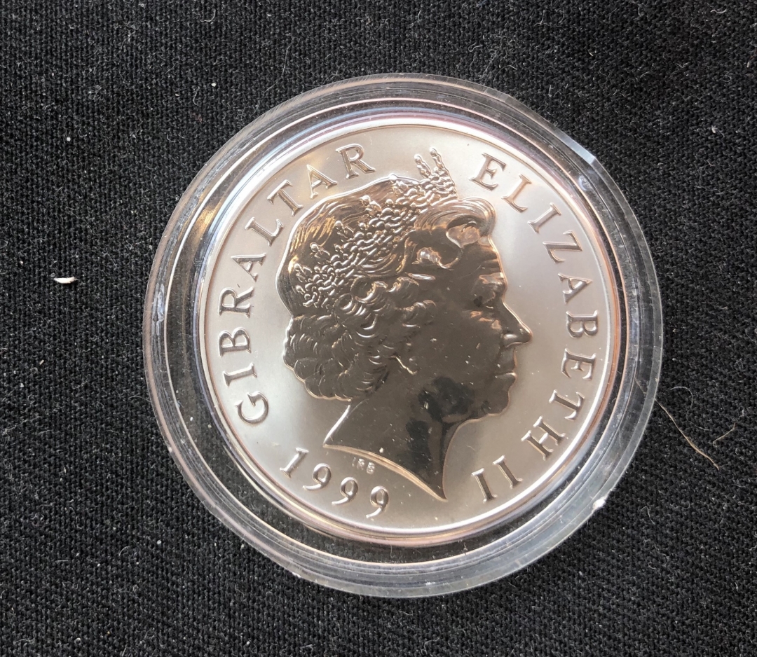 【币观天下】第六十期拍卖 【直布罗陀】1999年千禧年系列时光流逝时间精制钛币