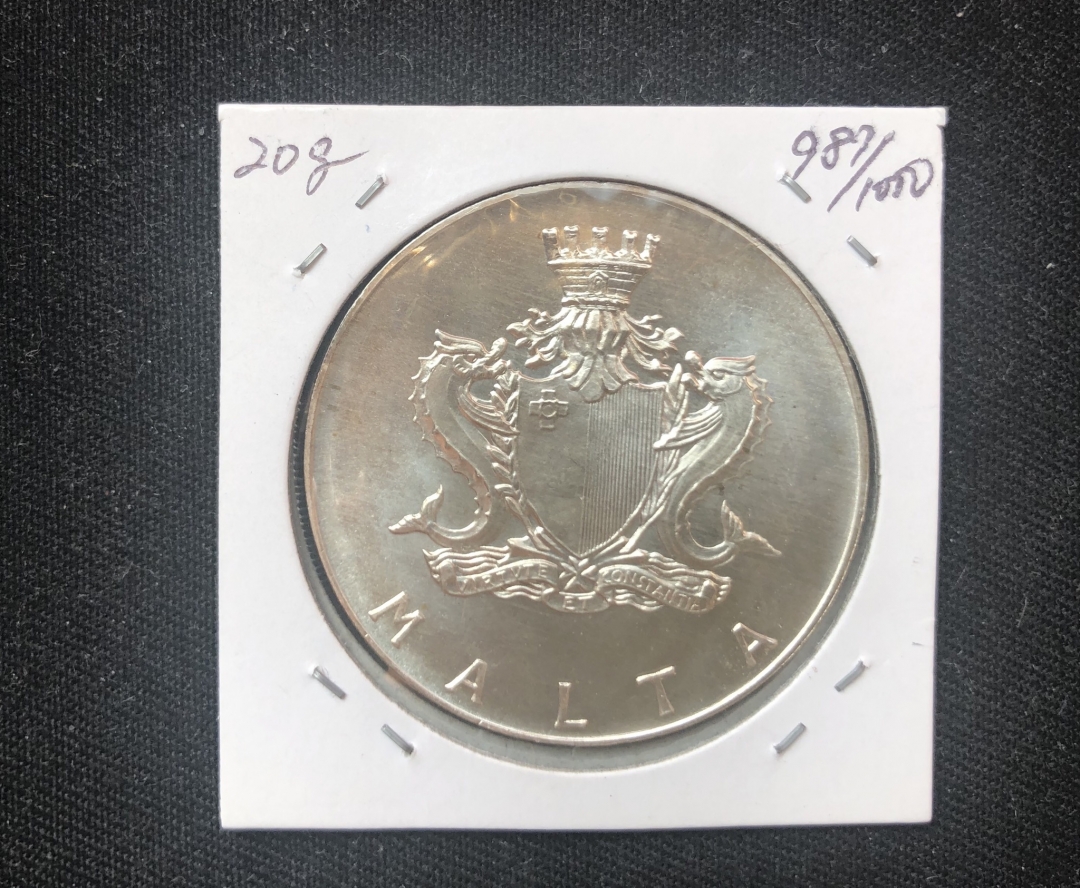 【币观天下】第六十期拍卖 【马耳他】1972年圣安吉洛城堡银币一枚