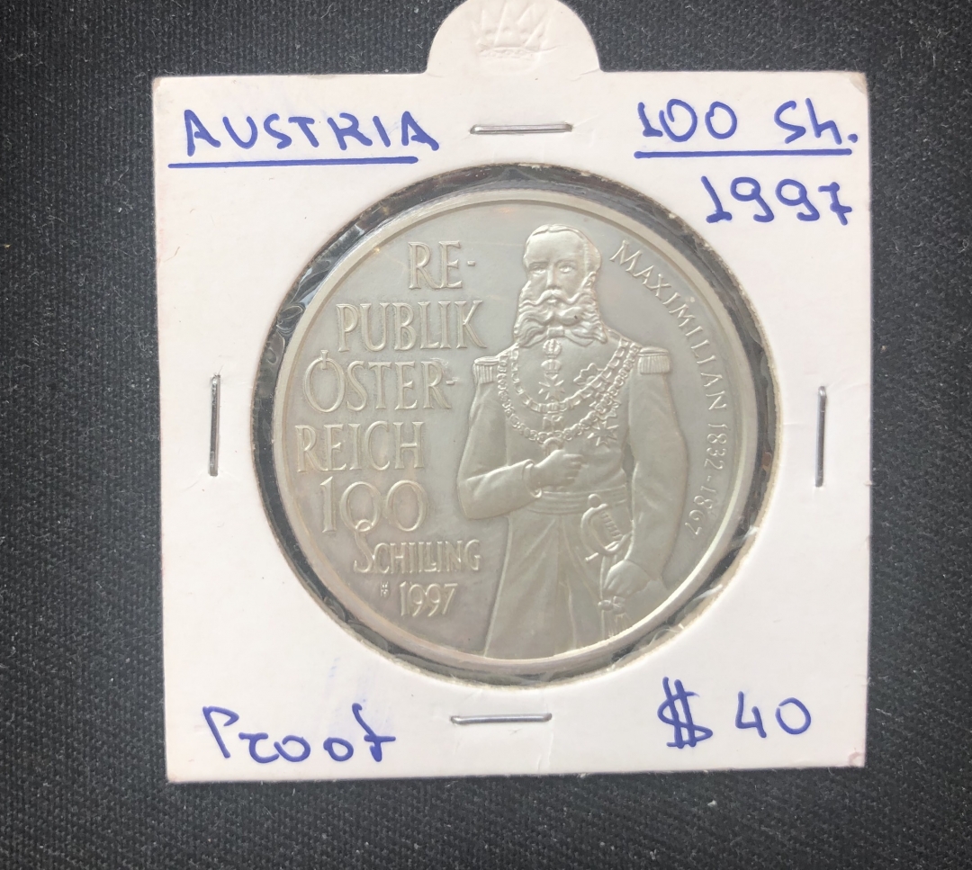 【币观天下】第六十期拍卖 【奥地利】1997年 100先令 精制纪念大银币 获奖币
