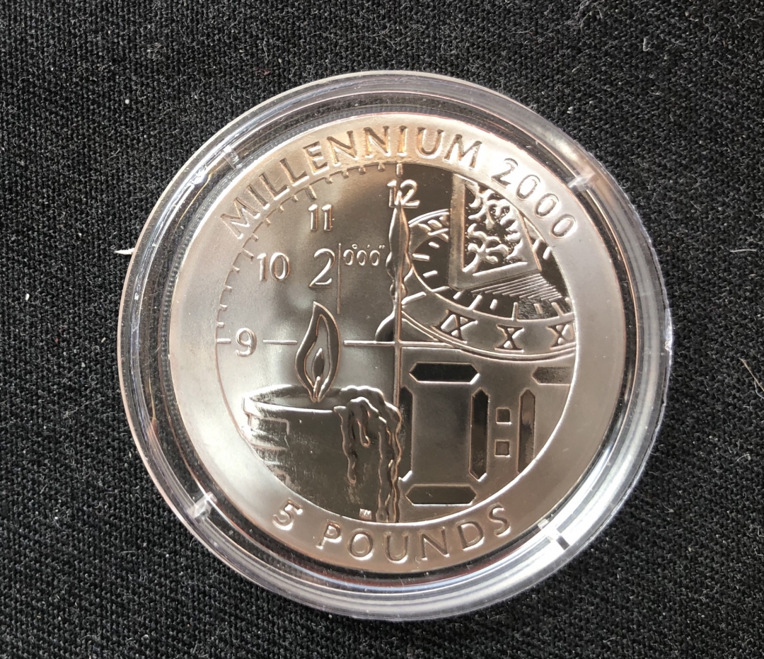 【币观天下】第六十期拍卖 【直布罗陀】1999年千禧年系列时光流逝时间精制钛币
