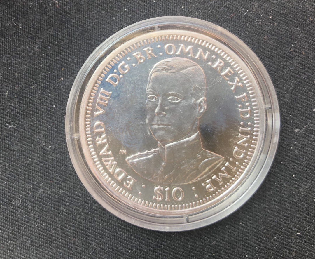 【币观天下】第六十期拍卖 【英属维尔京群岛】2006年10精制纪念大银币爱德华八世 【少见】