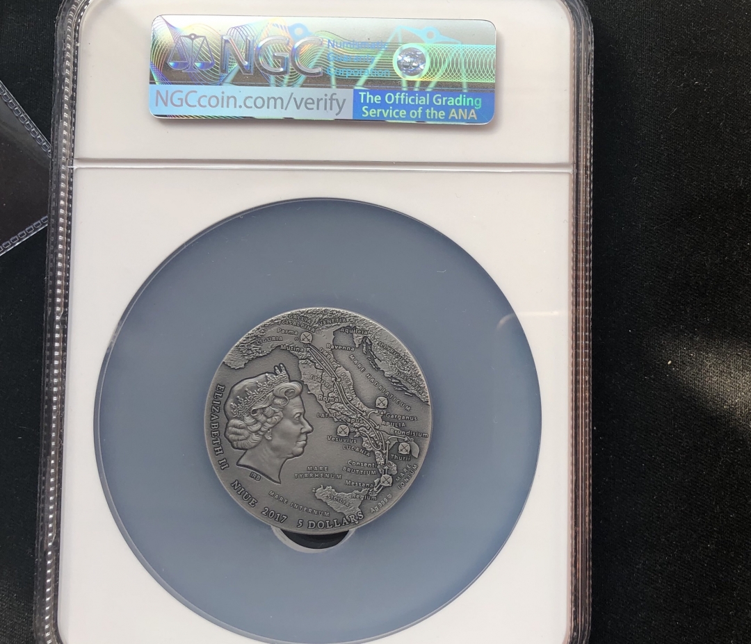 【随心拍】现代金银币拍卖第十二期 【纽埃】2017年斯巴达克斯2oz银币【系列首枚】