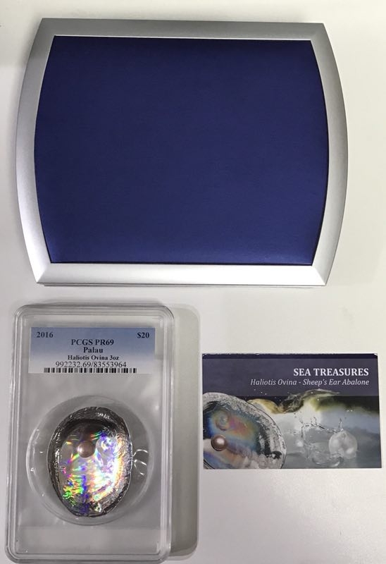 【随心拍】现代金银币拍卖第十二期 【帕劳】2017年3盎司珍珠PCGS69 