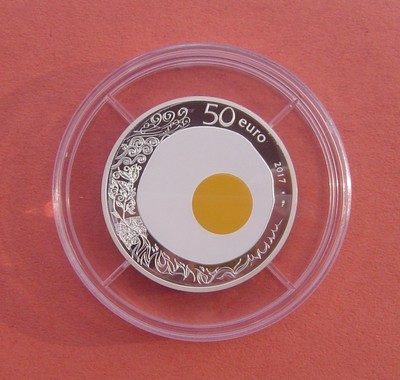 S&S Numismatic世界钱币-拍卖第1期 - 法国2017年 米其林季萨瓦餐厅的鸡蛋 50欧元5盎司精制银币 获奖币