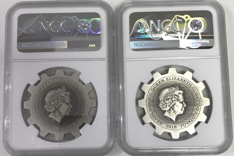 【随心拍】现代金银币拍卖第十二期 【图瓦卢】2018工业革命【2枚ngc68】