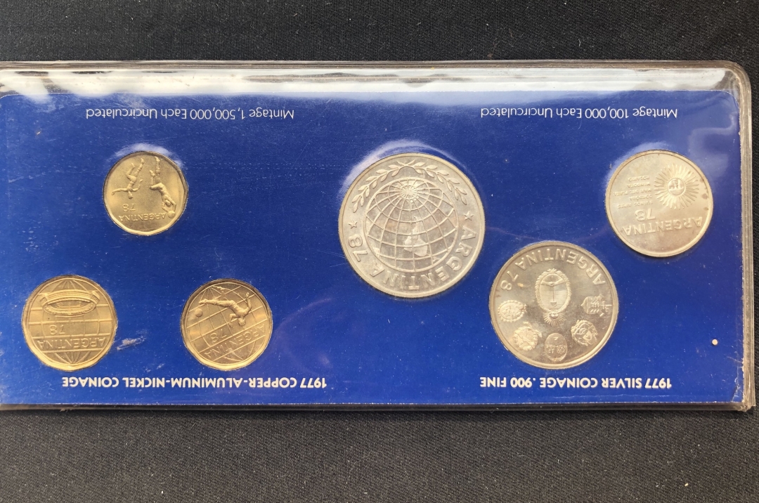 【币观天下】第六十一期拍卖 【阿根廷】世界杯纪念币3银+3铜币