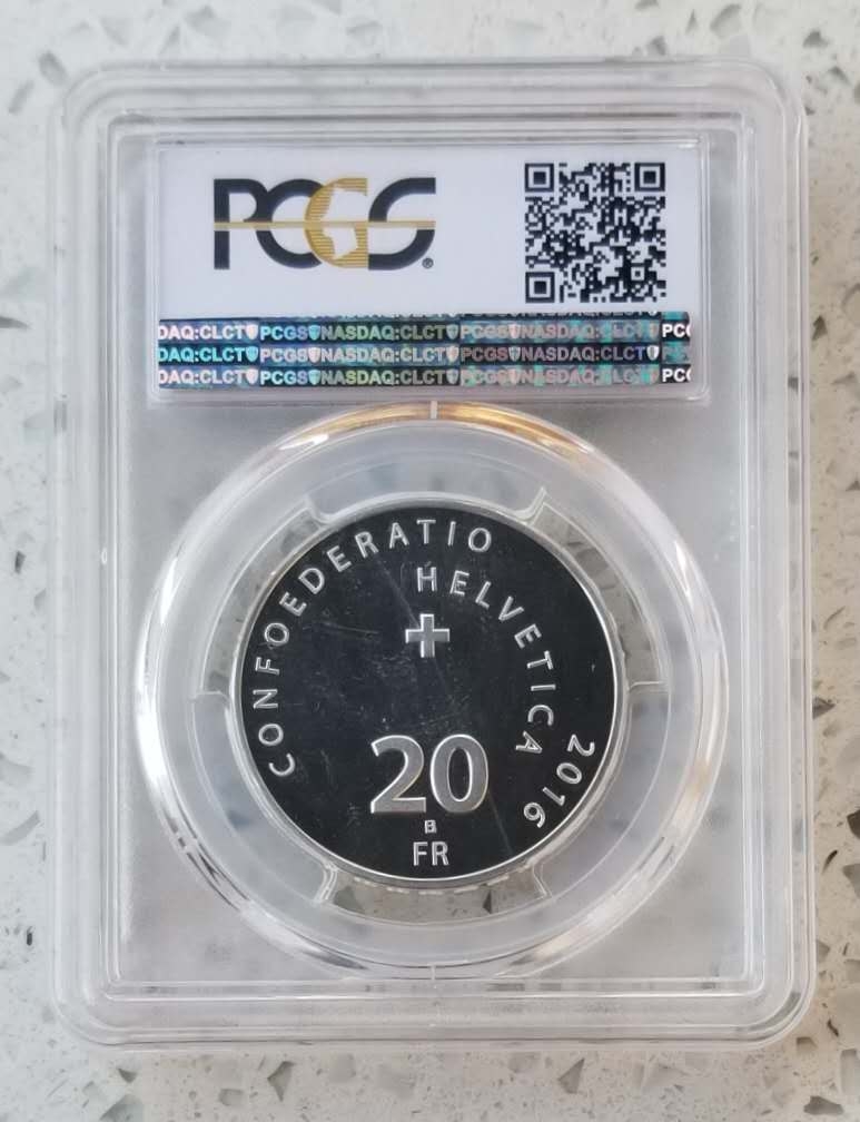 【随心拍】现代金银币拍卖第十三期 克劳斯获奖币!PCGS69-瑞士2016年圣哥达铁路隧道20法郎纪念银币