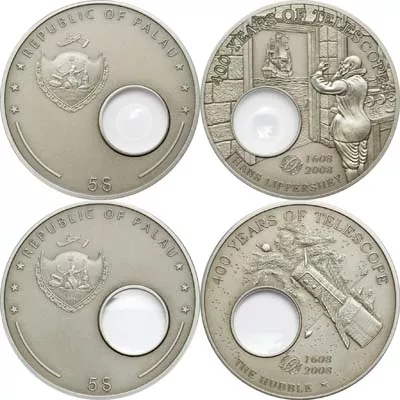 【随心拍】现代金银币拍卖第十三期 帕劳2008年望远镜发明400周年纪念银币 