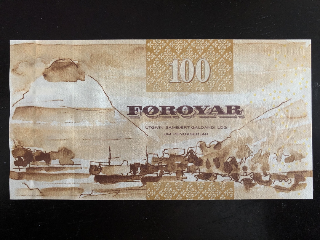 收藏联盟第八十一期拍卖 法罗群岛2002年100克朗 UNC有道浅车轮印