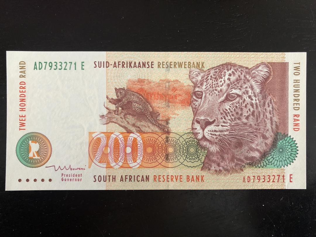 收藏联盟第八十一期拍卖 南非豹子 200兰特 UNC